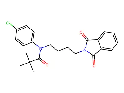 N-(4-Chlorophenyl)-N-[4-(1,3-dioxo-1,3-dihydro-2H-isoindol-2-yl)butyl]-2,2-dimethylpropanamide structure