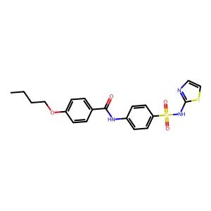 4-butoxy-N-[4-(1,3-thiazol-2-ylsulfamoyl)phenyl]benzamide structure