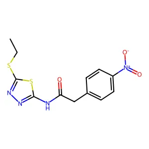 N-(5-(ethylthio)-1,3,4-thiadiazol-2-yl)-2-(4-nitrophenyl)acetamide structure