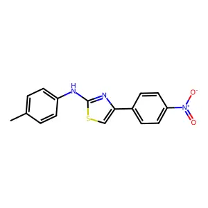 N-(4-methylphenyl)-4-(4-nitrophenyl)-1,3-thiazol-2-amine structure