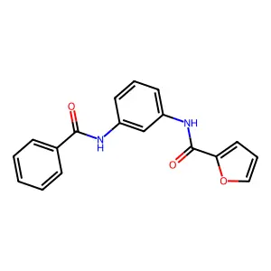 N-(3-benzamidophenyl)furan-2-carboxamide structure