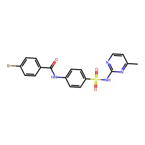 4-bromo-N-{4-[(4-methylpyrimidin-2-yl)sulfamoyl]phenyl}benzamide structure