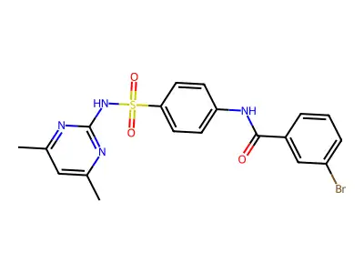 3-bromo-N-{4-[(4,6-dimethylpyrimidin-2-yl)sulfamoyl]phenyl}benzamide structure