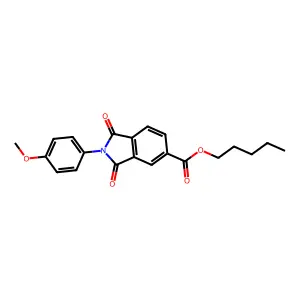 pentyl 2-(4-methoxyphenyl)-1,3-dioxo-2,3-dihydro-1H-isoindole-5-carboxylate structure