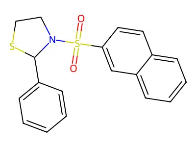 3-(2-Naphthylsulfonyl)-2-phenyl-1,3-thiazolidine structure
