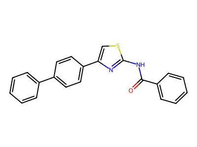 N-[4-(4-phenylphenyl)-1,3-thiazol-2-yl]benzamide structure