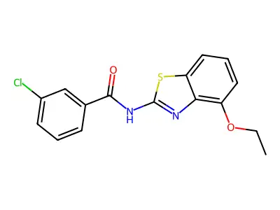 3-chloro-N-(4-ethoxy-1,3-benzothiazol-2-yl)benzamide structure