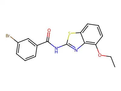 3-bromo-N-(4-ethoxy-1,3-benzothiazol-2-yl)benzamide structure