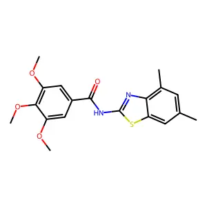 N-(4,6-dimethyl-1,3-benzothiazol-2-yl)-3,4,5-trimethoxybenzamide structure