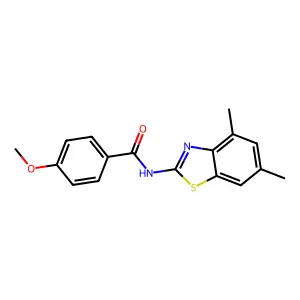 N-(4,6-dimethyl-1,3-benzothiazol-2-yl)-4-methoxybenzamide structure