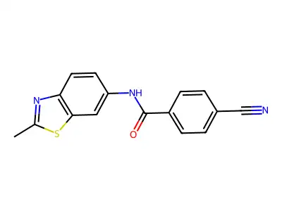 4-cyano-N-(2-methyl-1,3-benzothiazol-6-yl)benzamide structure