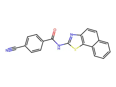4-cyano-N-(naphtho[2,1-d]thiazol-2-yl)benzamide structure