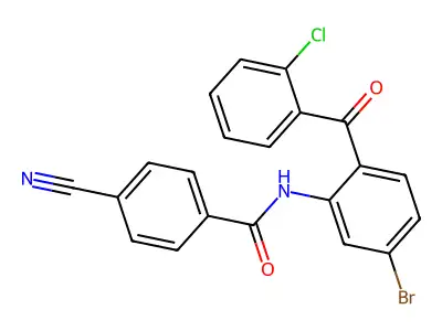 N-[5-bromo-2-(2-chlorobenzoyl)phenyl]-4-cyanobenzamide structure