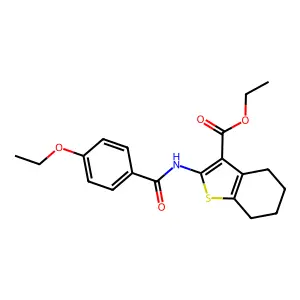 ethyl 2-[(4-ethoxybenzoyl)amino]-4,5,6,7-tetrahydro-1-benzothiophene-3-carboxylate structure