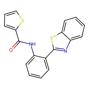 N-[2-(1,3-benzothiazol-2-yl)phenyl]thiophene-2-carboxamide structure