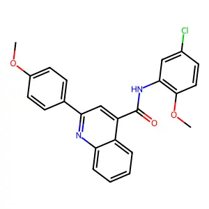 N-(5-chloro-2-methoxyphenyl)-2-(4-methoxyphenyl)quinoline-4-carboxamide structure