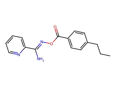 [(Z)-[amino(pyridin-2-yl)methylidene]amino] 4-propylbenzoate structure