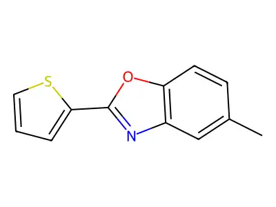 Benzoxazole, 5-methyl-2-(2-thienyl)- structure