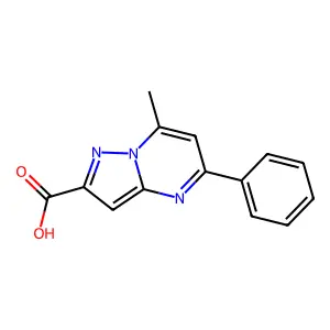 7-Methyl-5-phenylpyrazolo(1,5-a)pyrimidine-2-carboxylic acid structure