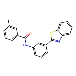 N-[3-(1,3-benzothiazol-2-yl)phenyl]-3-methylbenzamide structure