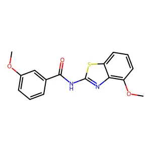 3-methoxy-N-(4-methoxy-1,3-benzothiazol-2-yl)benzamide structure