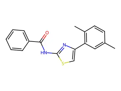 N-[4-(2,5-dimethylphenyl)-1,3-thiazol-2-yl]benzamide structure