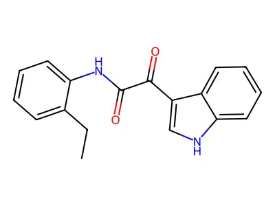 N-(2-ethylphenyl)-2-(1H-indol-3-yl)-2-oxoacetamide structure