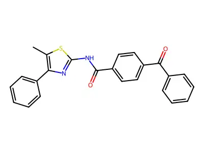 4-benzoyl-N-(5-methyl-4-phenyl-1,3-thiazol-2-yl)benzamide structure