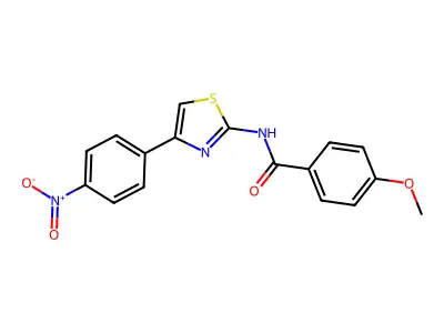 4-methoxy-N-[4-(4-nitrophenyl)-1,3-thiazol-2-yl]benzamide structure