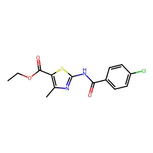 Ethyl 2-(4-chlorobenzamido)-4-methylthiazole-5-carboxylate structure