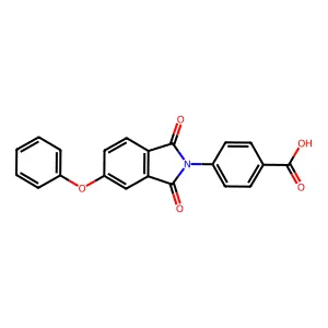 4-(1,3-dioxo-5-phenoxy-1,3-dihydro-2H-isoindol-2-yl)benzoic acid structure