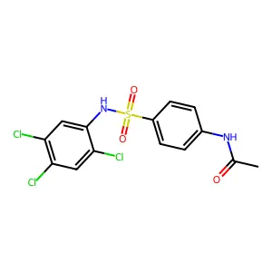 N-[4-[(2,4,5-trichlorophenyl)sulfamoyl]phenyl]acetamide structure