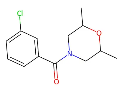 4-(3-Chlorobenzoyl)-2,6-dimethylmorpholine structure