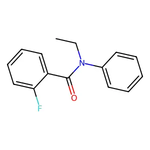 N-ethyl-2-fluoro-N-phenylbenzamide structure