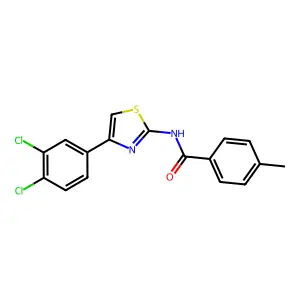 N-[4-(3,4-dichlorophenyl)-1,3-thiazol-2-yl]-4-methylbenzamide structure