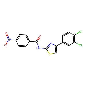N-[4-(3,4-dichlorophenyl)-1,3-thiazol-2-yl]-4-nitrobenzamide structure