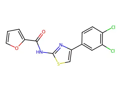 N-[4-(3,4-dichlorophenyl)-1,3-thiazol-2-yl]furan-2-carboxamide structure