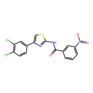 N-[4-(3,4-dichlorophenyl)-1,3-thiazol-2-yl]-3-nitrobenzamide structure