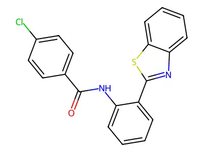 N-[2-(1,3-benzothiazol-2-yl)phenyl]-4-chlorobenzamide structure