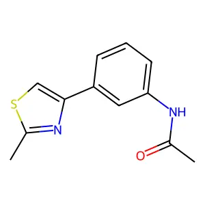 N-(3-(2-methylthiazol-4-yl)phenyl)acetamide structure