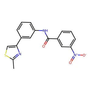 N-[3-(2-methyl-1,3-thiazol-4-yl)phenyl]-3-nitrobenzamide structure