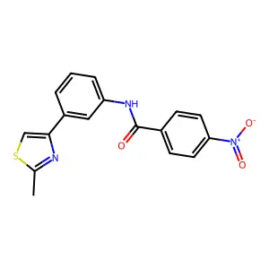 N-[3-(2-methyl-1,3-thiazol-4-yl)phenyl]-4-nitrobenzamide structure
