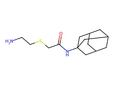 2-[(2-Aminoethyl)thio]-N-tricyclo[3.3.1.13,7]dec-1-ylacetamide structure