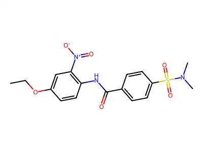 4-(dimethylsulfamoyl)-N-(4-ethoxy-2-nitrophenyl)benzamide structure
