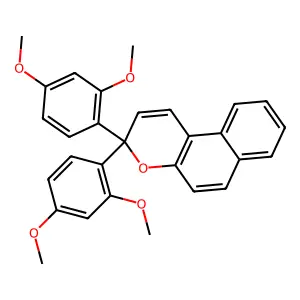 3,3-Bis(2,4-dimethoxyphenyl)benzo[f]chromene structure