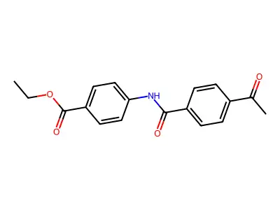 Ethyl 4-(4-acetylbenzamido)benzoate structure