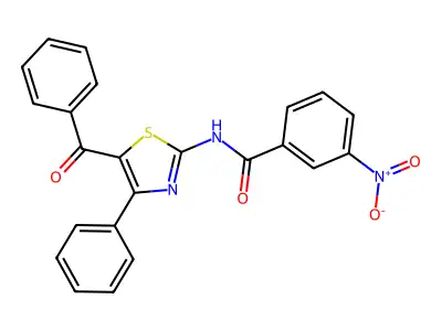 N-(5-benzoyl-4-phenyl-1,3-thiazol-2-yl)-3-nitrobenzamide structure