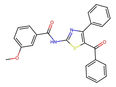 N-(5-benzoyl-4-phenyl-1,3-thiazol-2-yl)-3-methoxybenzamide structure