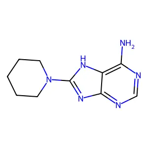 8-piperidin-1-yl-7H-purin-6-amine structure