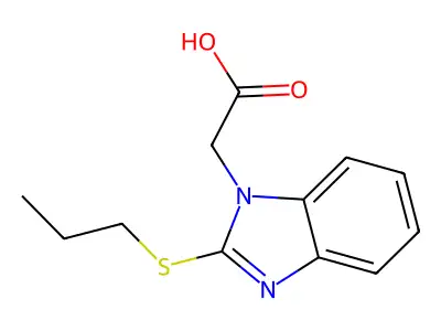 2-(2-Propylthiobenzimidazolyl)acetic acid structure